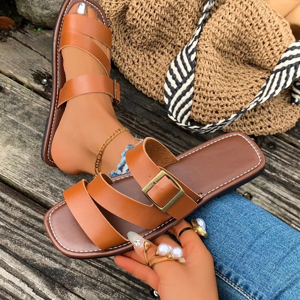 Open Toe Buckle Sandals, image 9