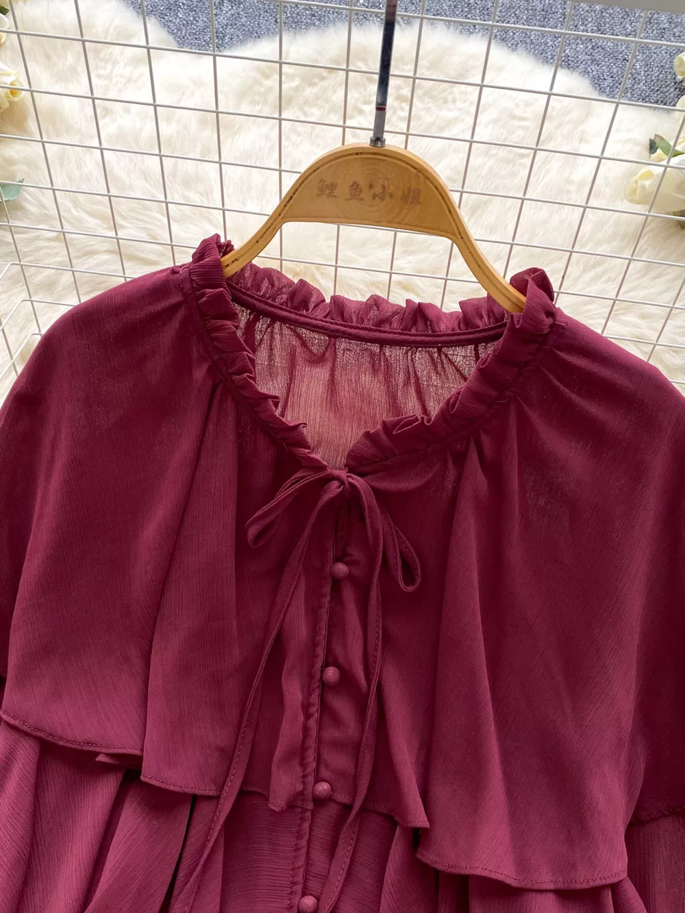 Ruffle Tiered Chiffon Blouse, image 24