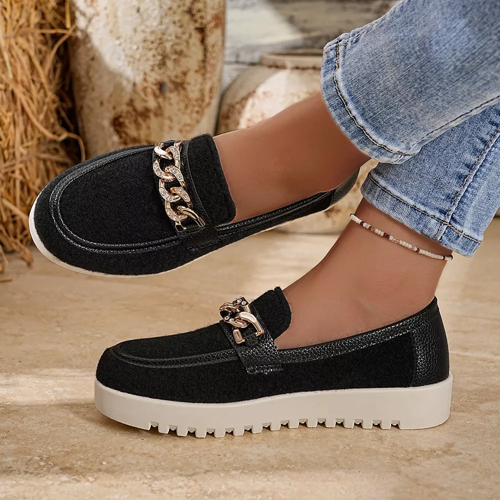 Round Toe Platform Slip-Ons, image 3