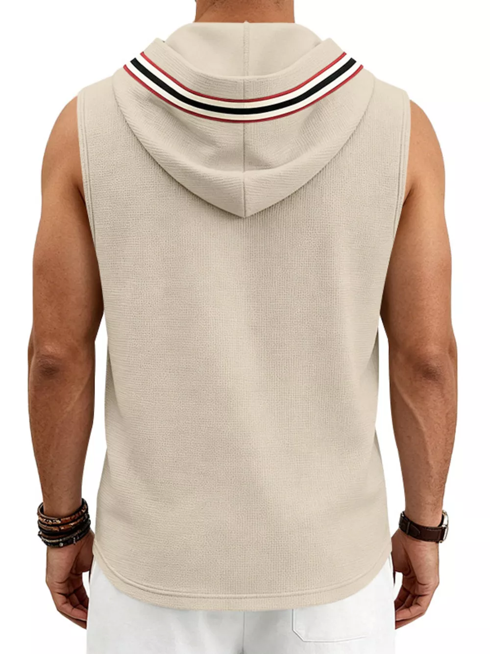 Men's Full Size Lace Up Hooded Vest Plus Size, image 10