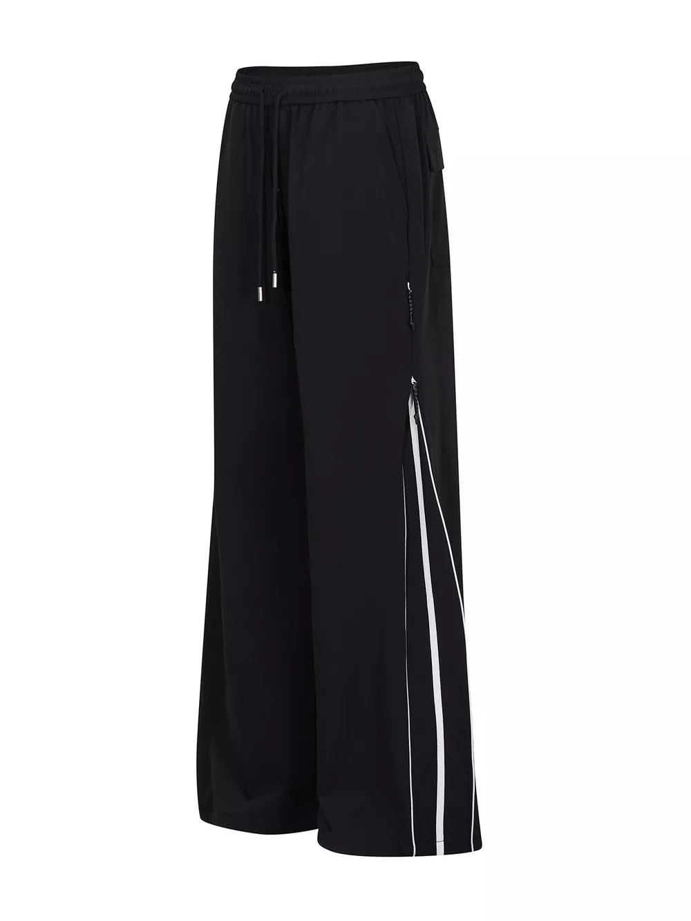 Men's High-Waisted Wide-Leg Pants with Side Stripe Detail, image 4