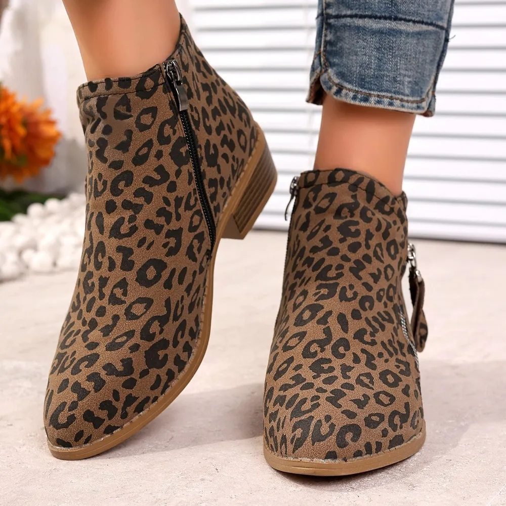 Point Toe Block Heels Boots, image 5