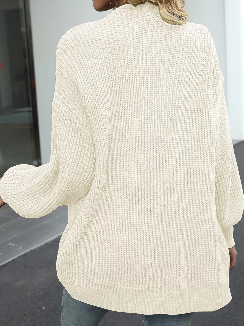 Chunky Knit Open Front Cardigan, image 7