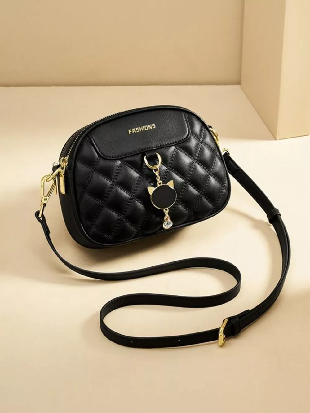 Quilted Leather Crossbody Bag, image 2