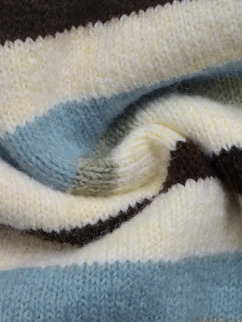 Striped Crew Neck Button-Down Cardigan, image 11