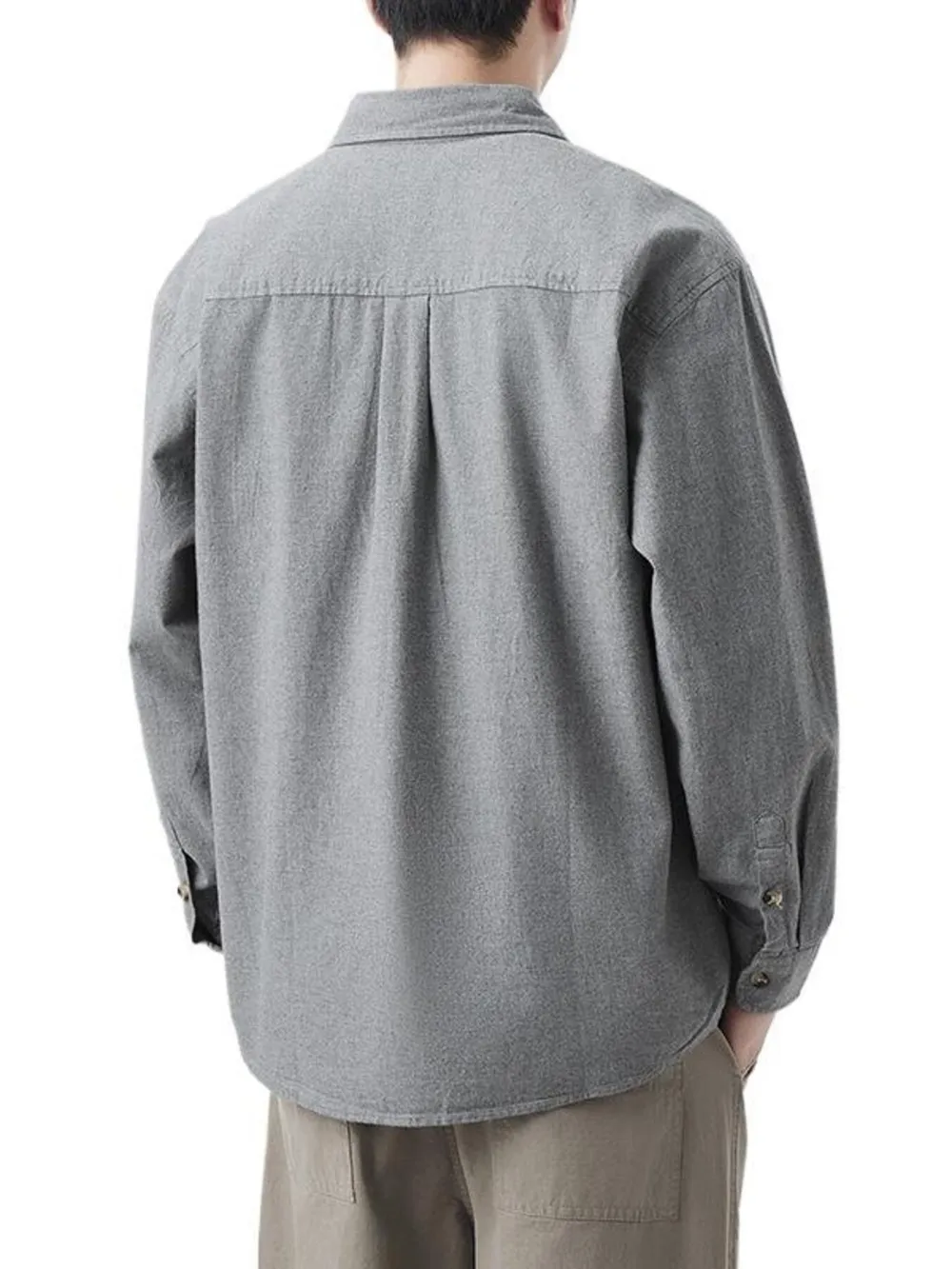 Men's Plus Size Button Up Long Sleeve Shirt, image 2