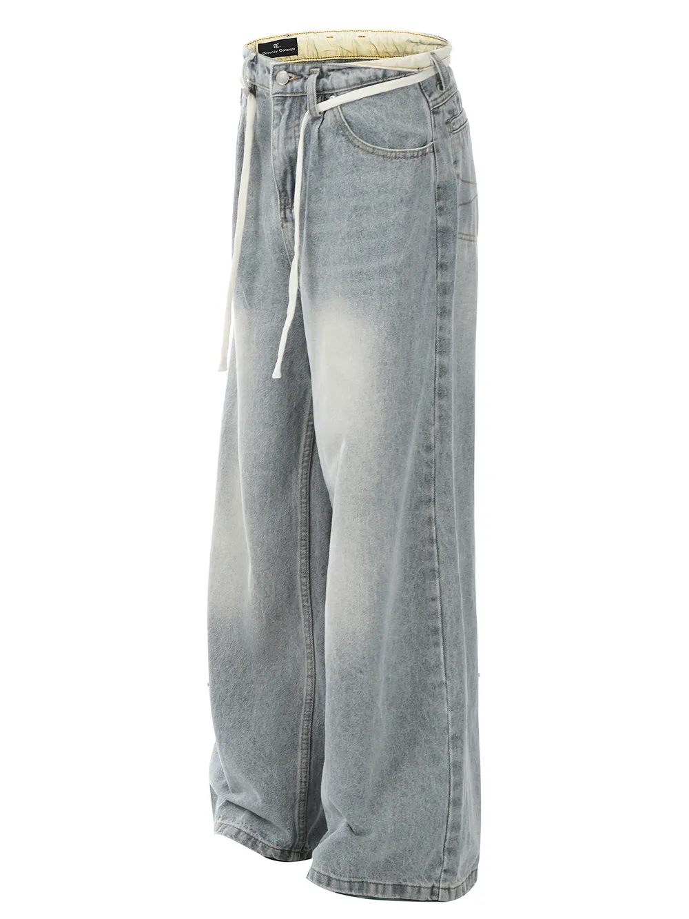 Men's Washed Wide-Leg Jeans, image 2