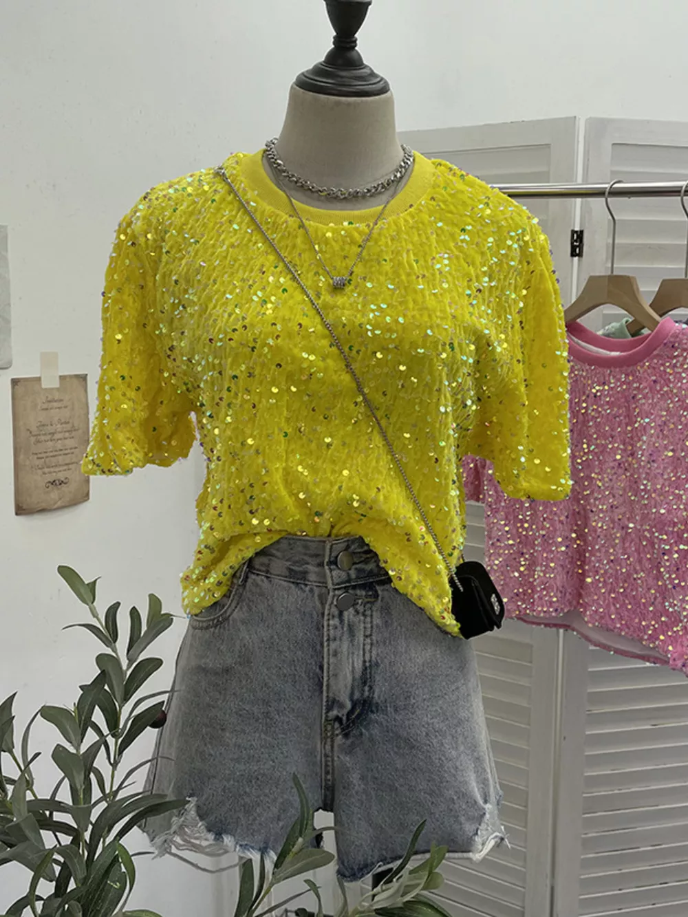 Sequin Short Sleeve T-Shirt, image 19