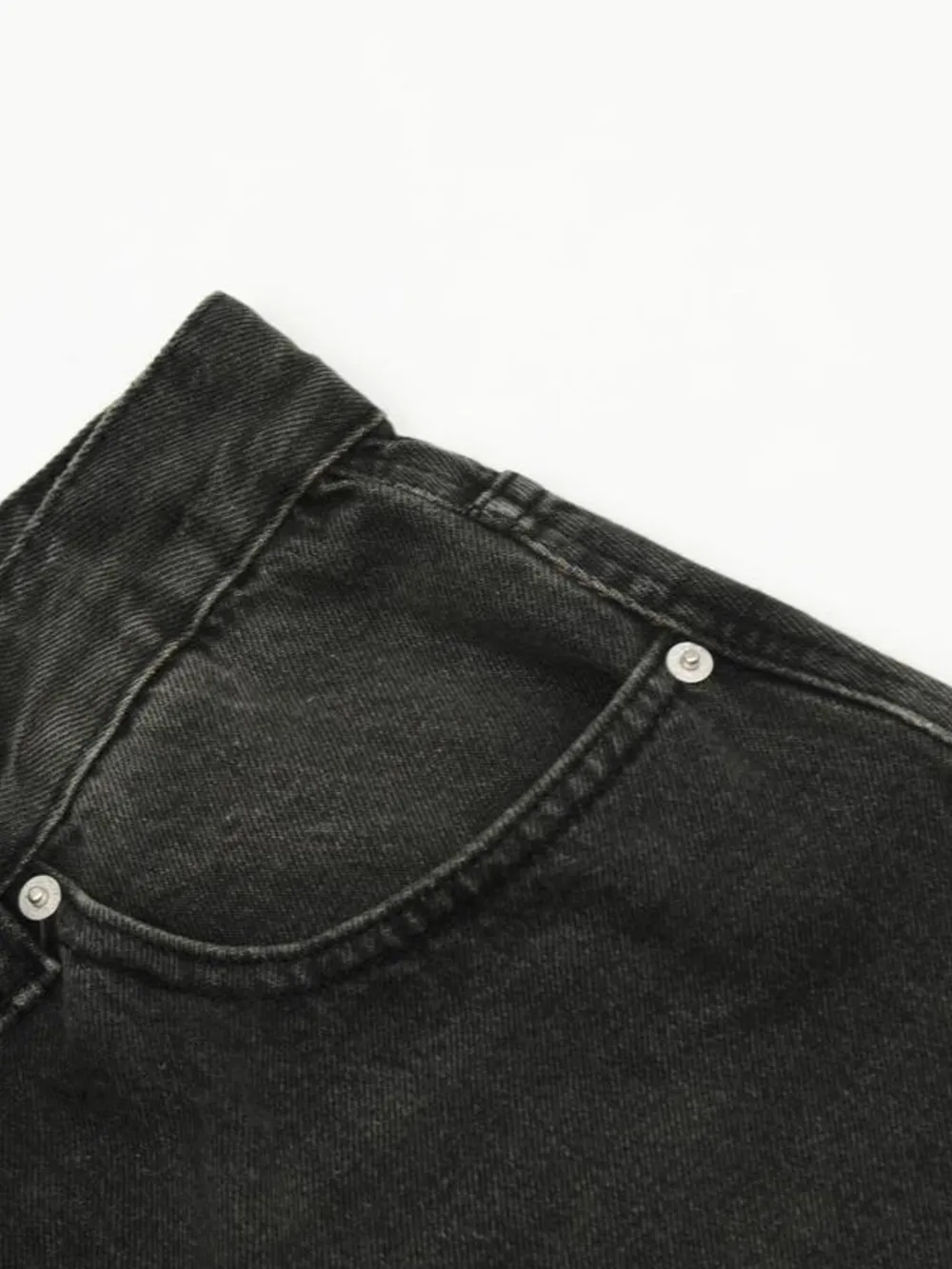 Men's Washed Wide-Leg Baggy Jeans, image 6