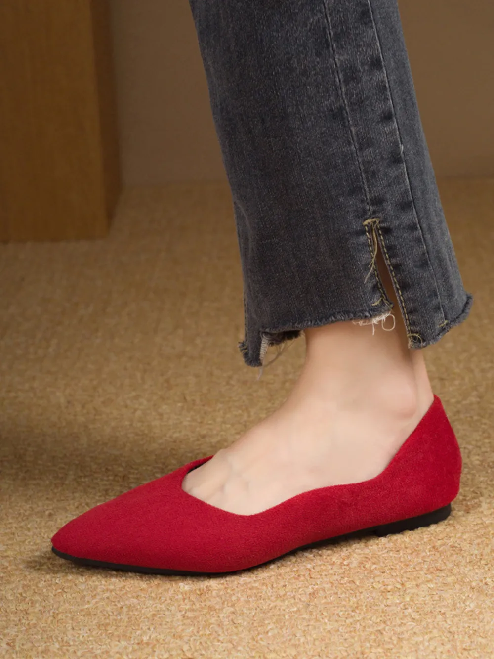 Solid Color Point Toe Slip-Ons, image 13