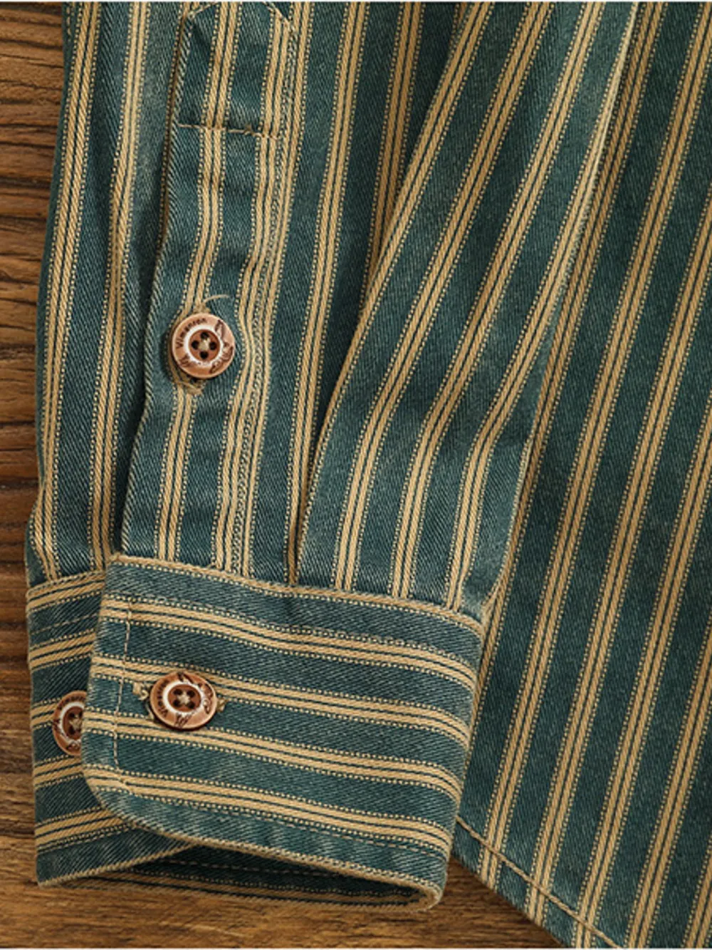 Men's Plus Size Striped Button Up Long Sleeve Shirt, image 11
