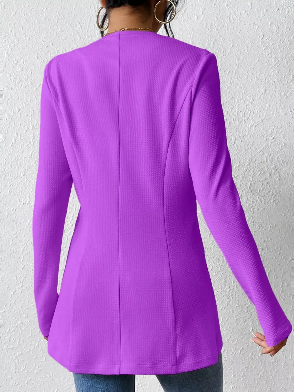 Single-Button Long Sleeve Blazer, image 32
