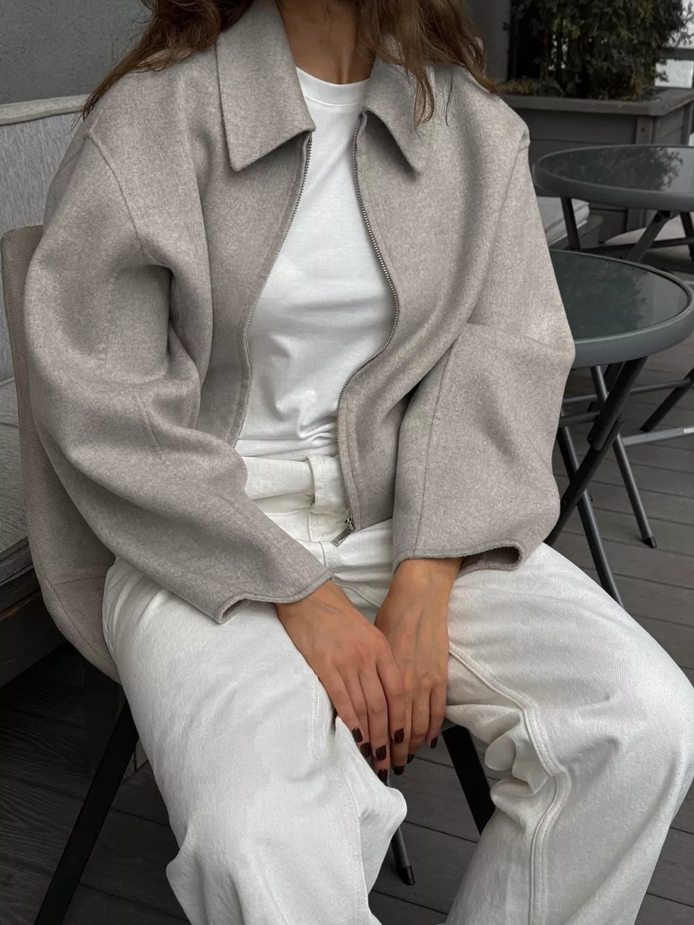 Zip Up Dropped Shoulder Jacket, image 11