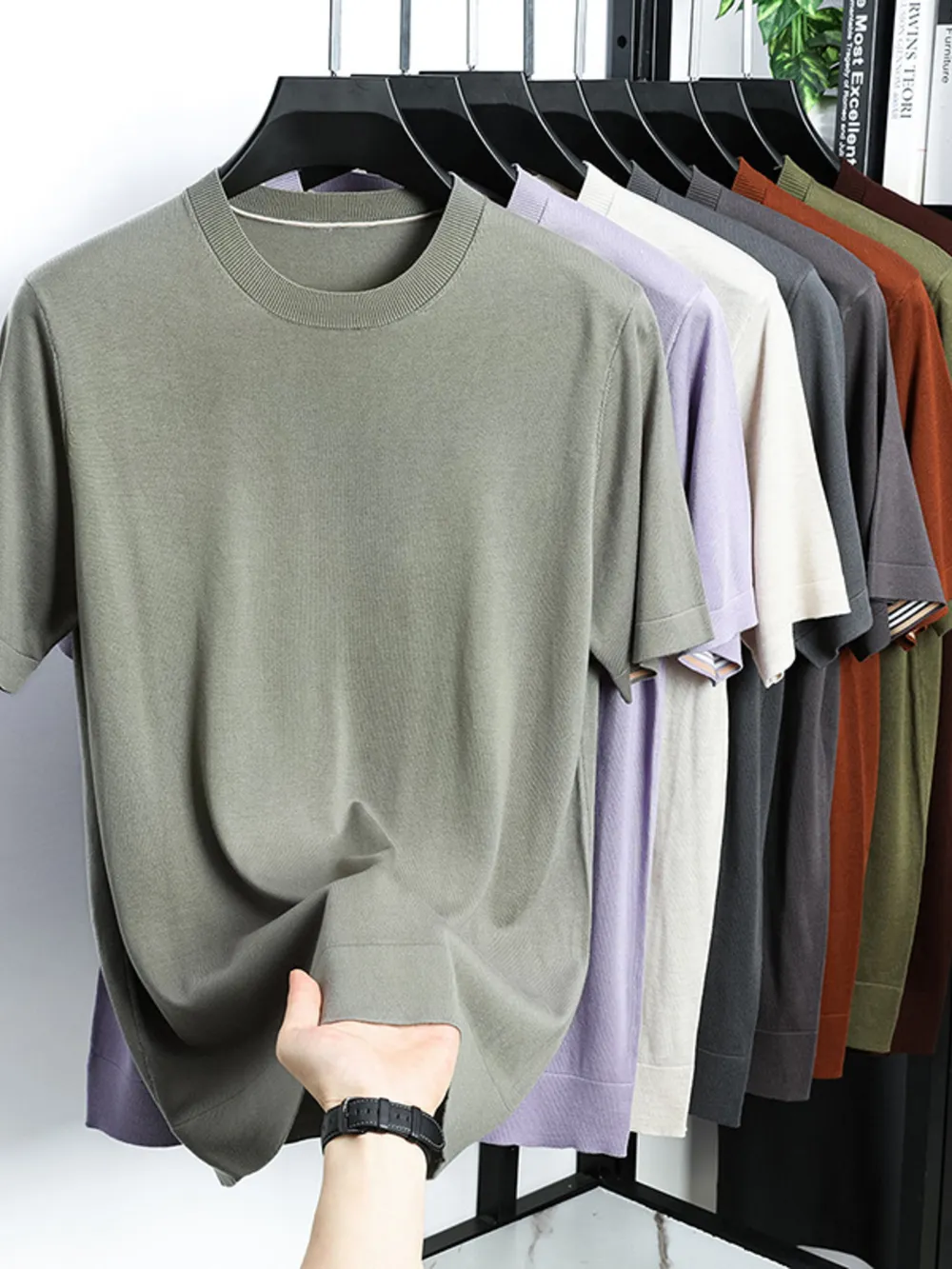Men's Plus Size Short Sleeve Crew Neck T-Shirt, image 2