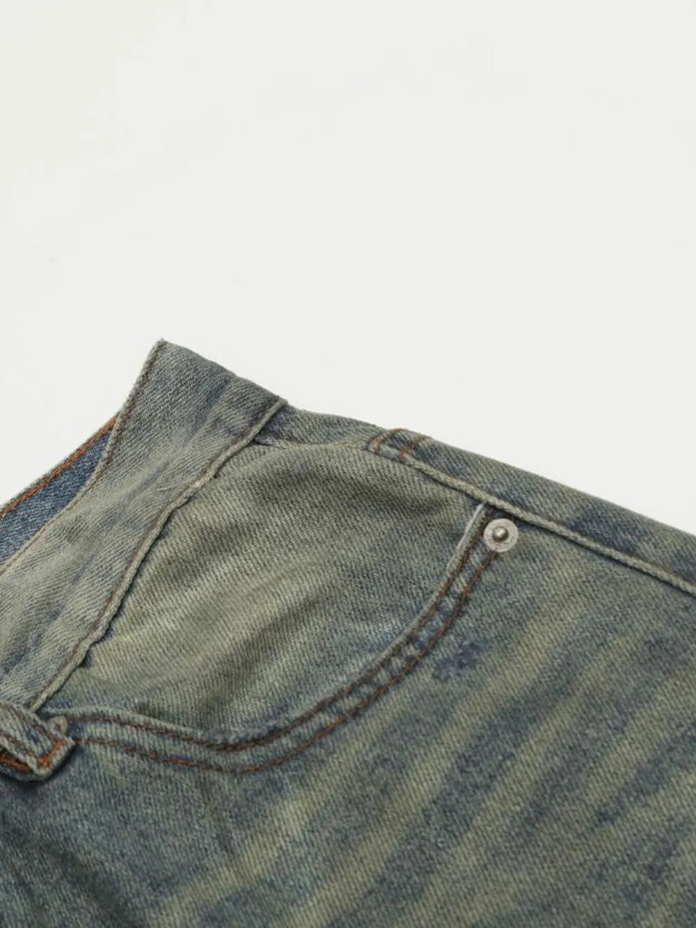 Men's Distressed Slim Bootcut Washed Jeans, image 13