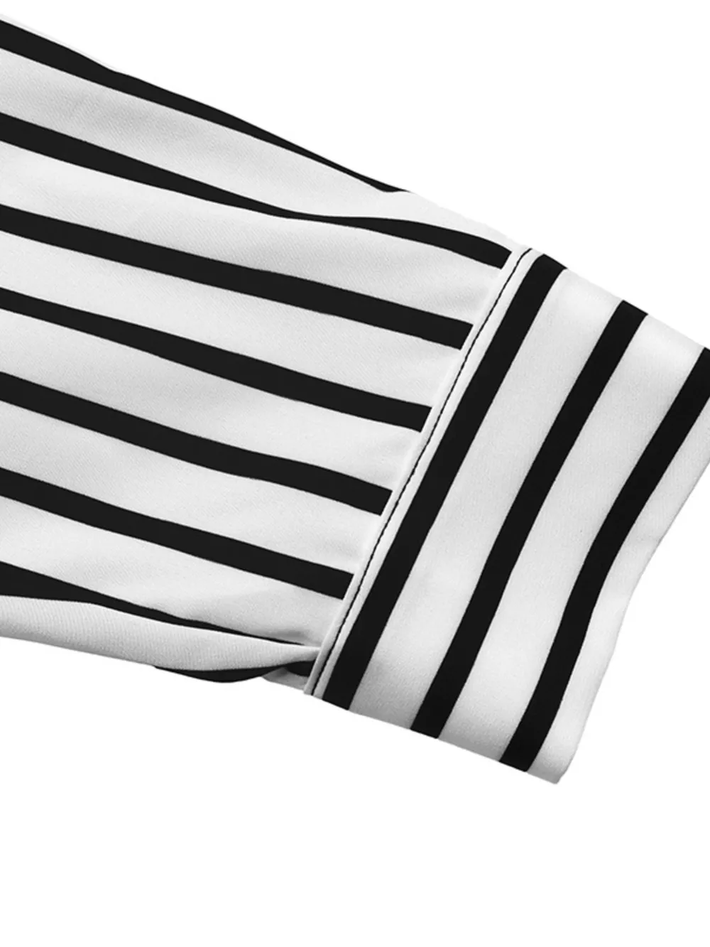 Striped Color Block Surplice Shirt, image 10