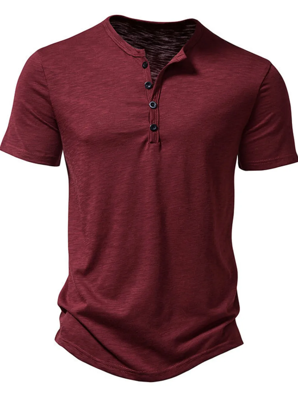 Men's Button Detail Short Sleeve Top, image 9
