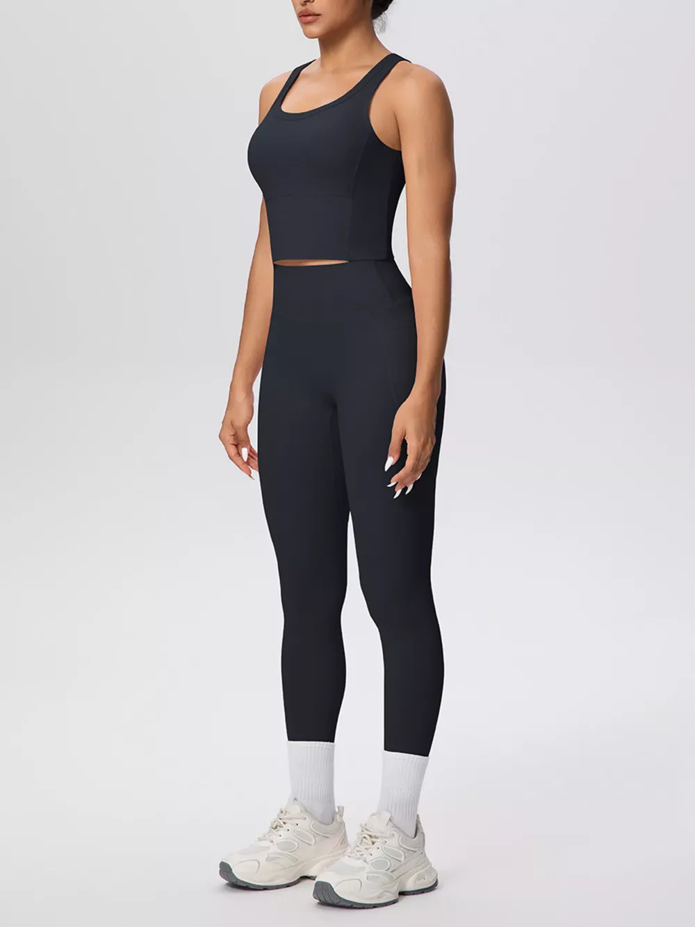 Scoop Neck Tank and High-Waisted Leggings Active Set, image 4