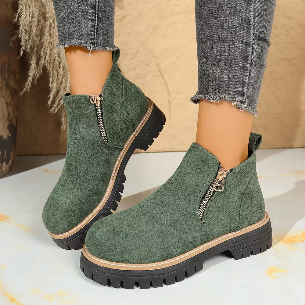Round Toe Platform Boots, image 10