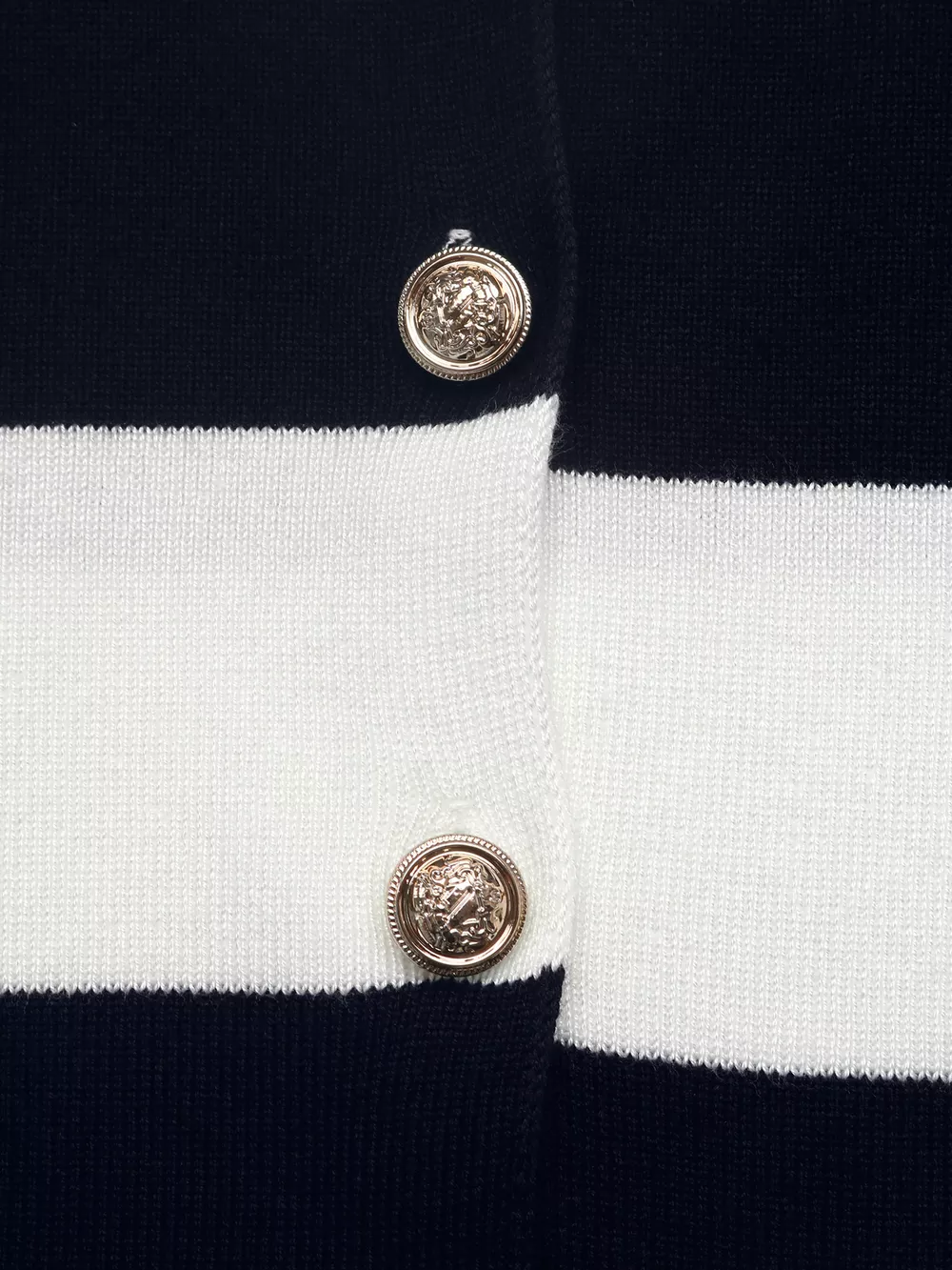 Striped Button-Down Knit Cardigan, image 8
