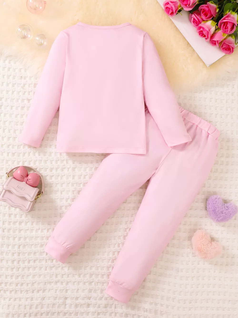 Children's Graphic Long Sleeve Top and Pants Set, image 2