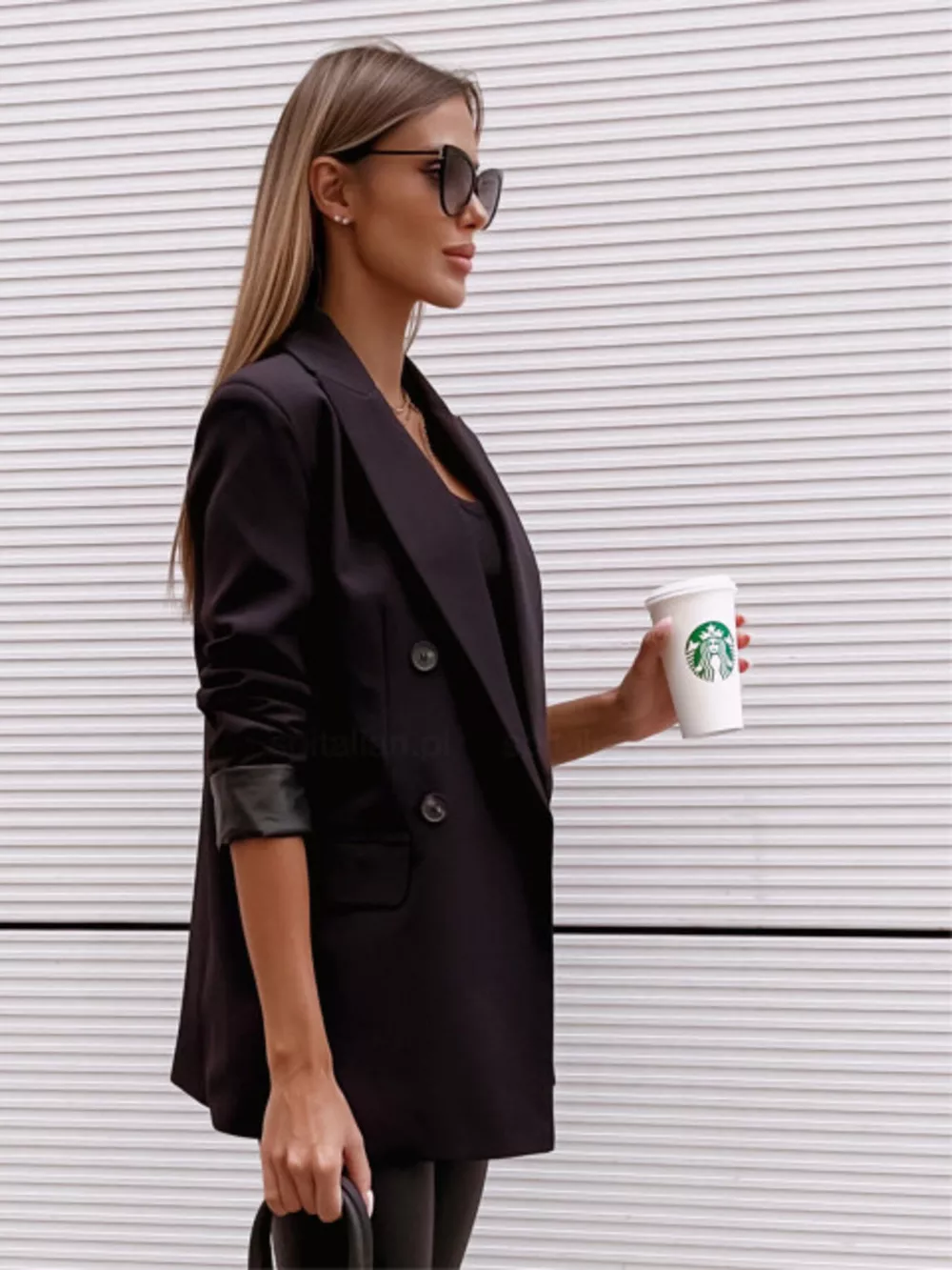 Lapel Collar Long Sleeve Blazer, image 11