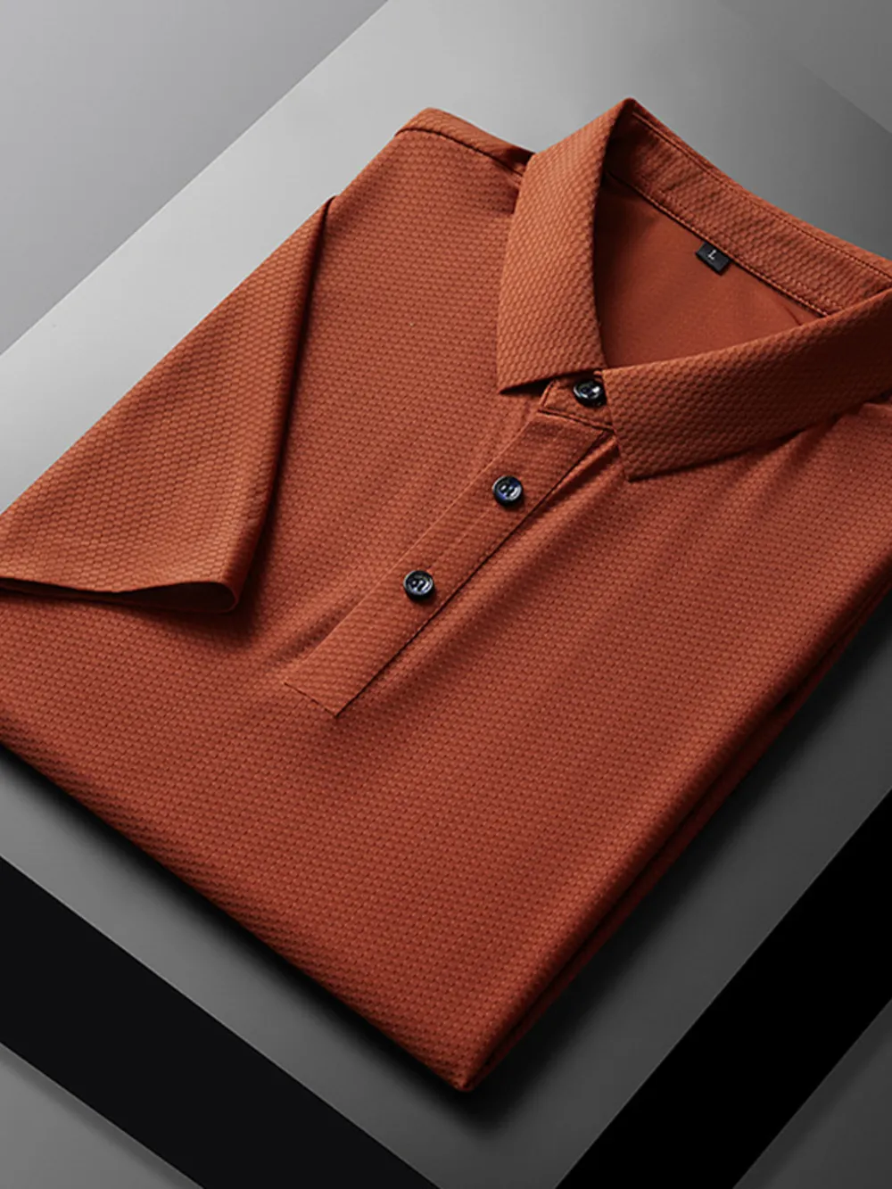 Men's Plus Size Breathable Short Sleeve Polo Shirt, image 4