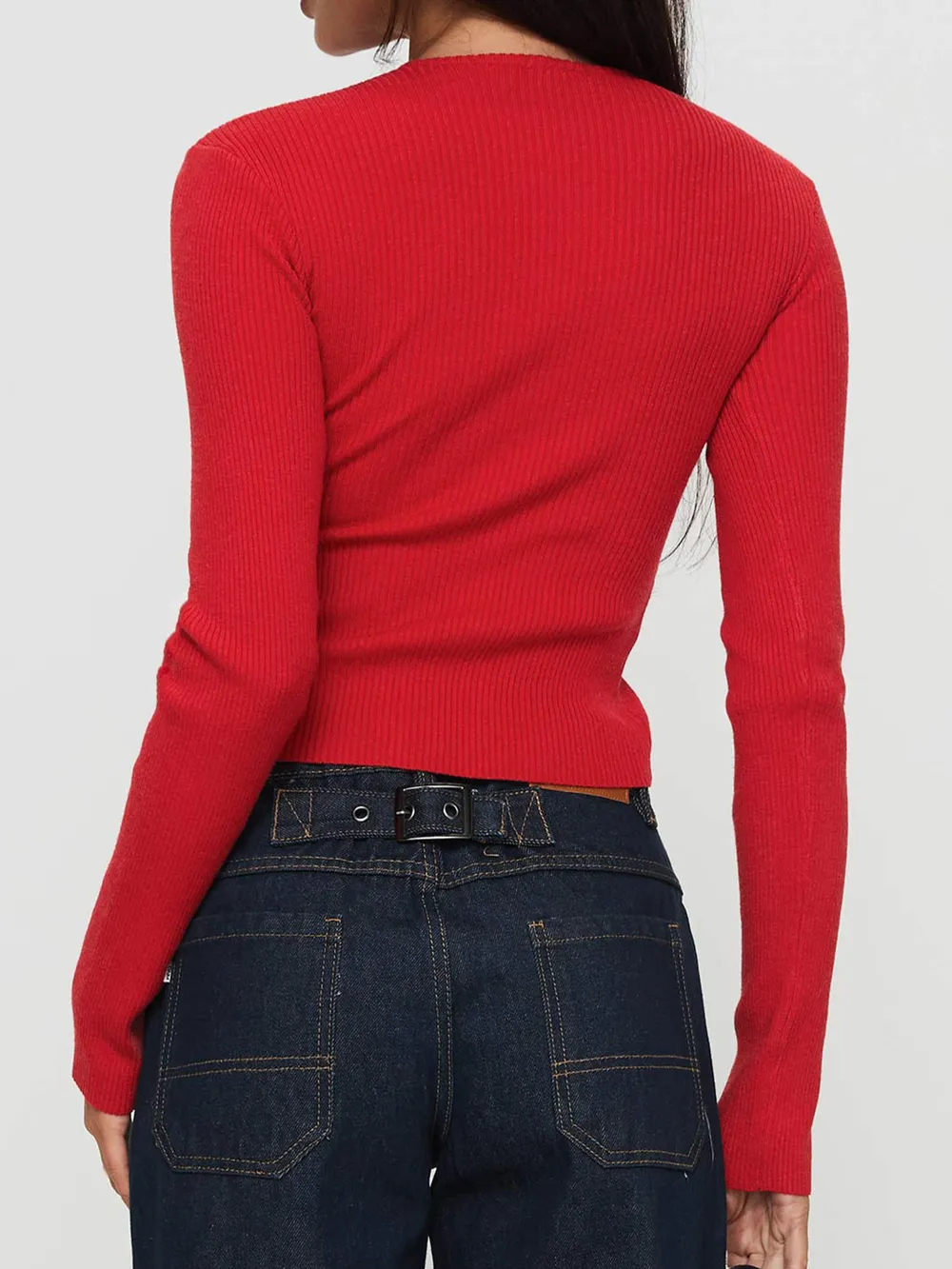 Ribbed Button-Up Cardigan, image 12