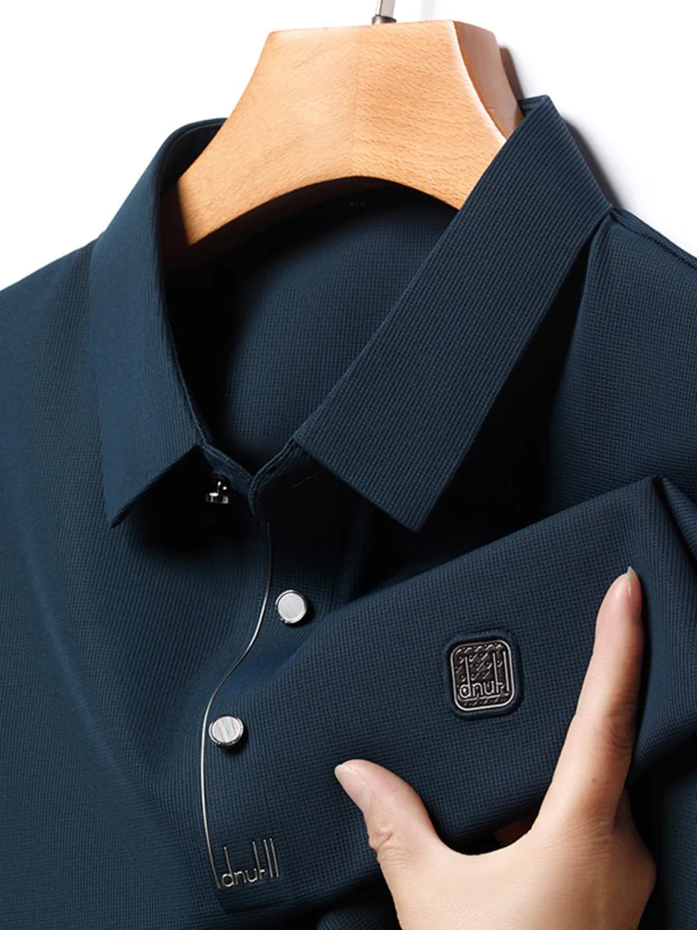 Men's Plus Size Lightweight Breathable Collared Neck Polo, image 2