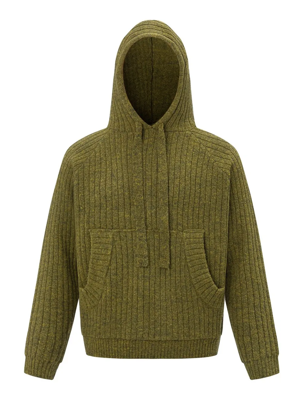 Men's Drawstring Ribbed Hooded Sweater, image 2