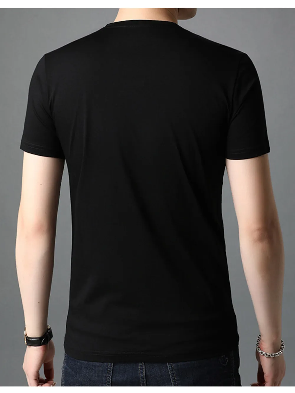 Men's Full Size V-Neck Short Sleeve T-Shirt Plus Size, image 3
