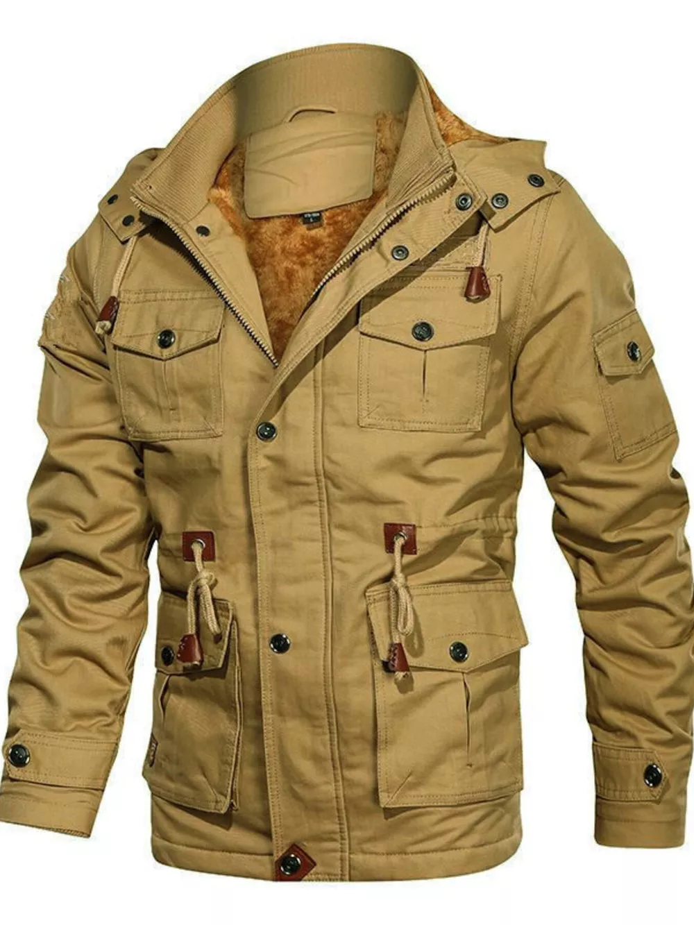 Men's Plus Size Zip Up Lightweight Bomber Jacket, image 3