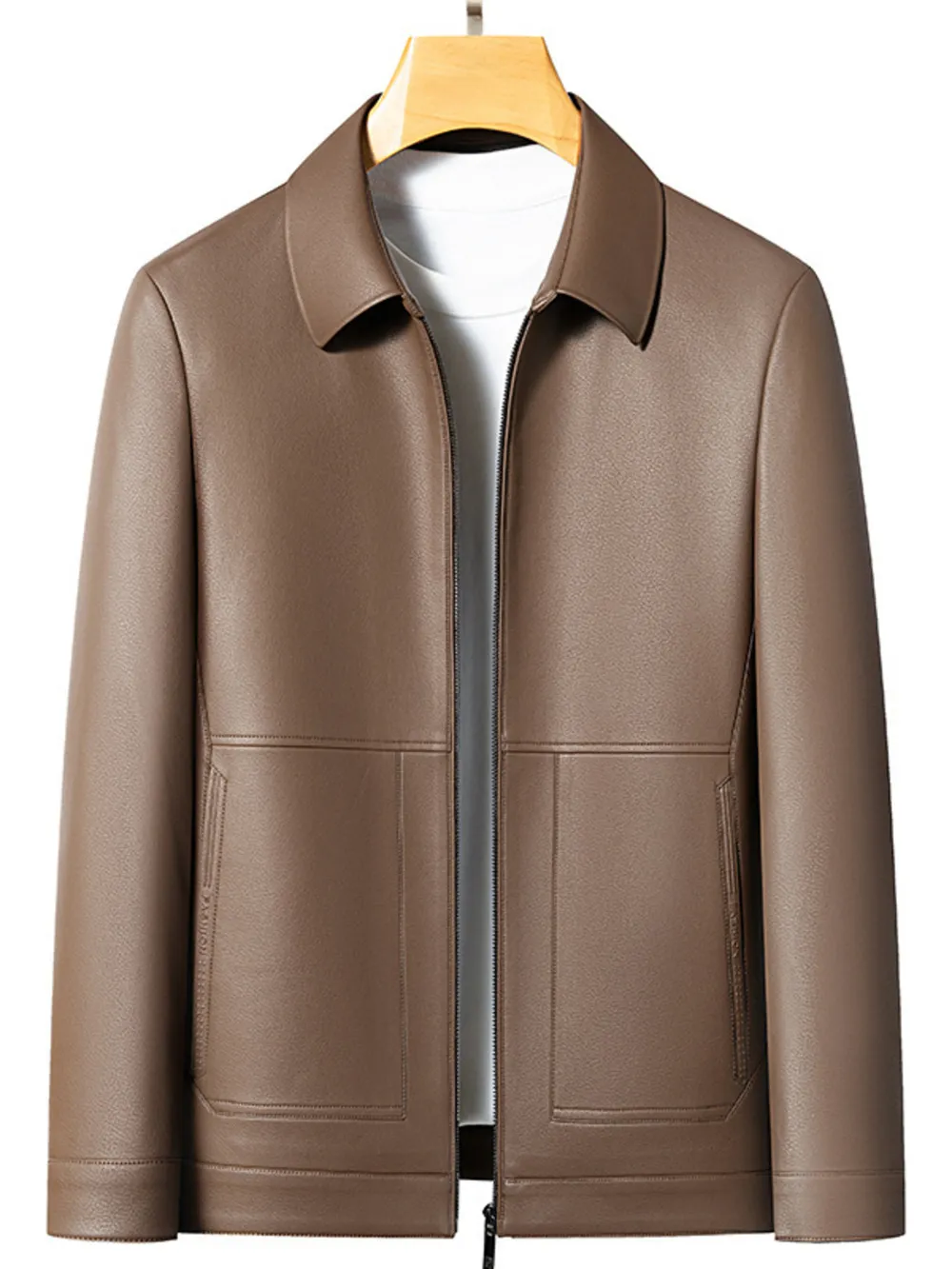 Men's Plus Size Zip Up Long Sleeve Jacket, image 2