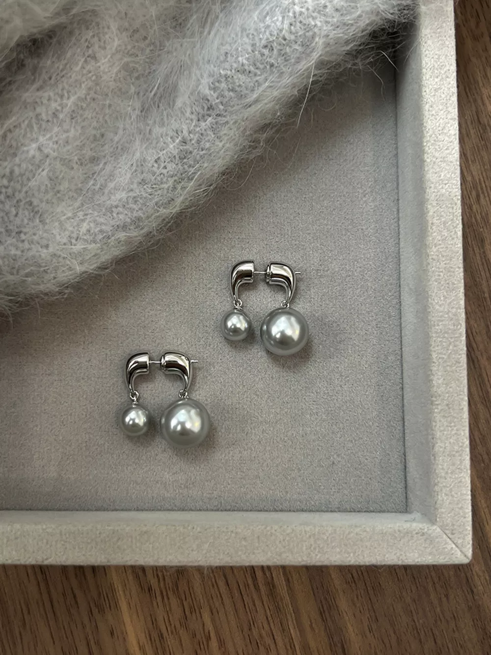 Pearl Alloy Drop Earrings, image 7