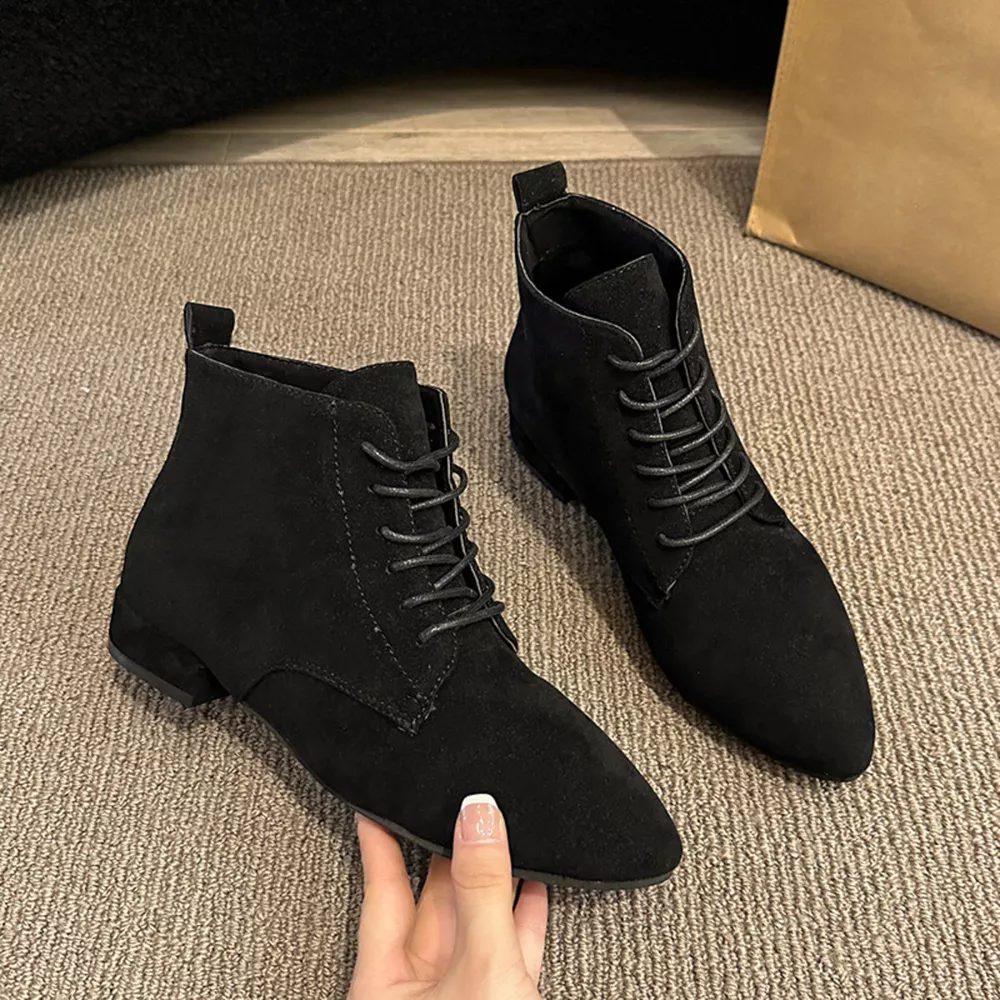 Point Toe Block Heels Boots, image 6