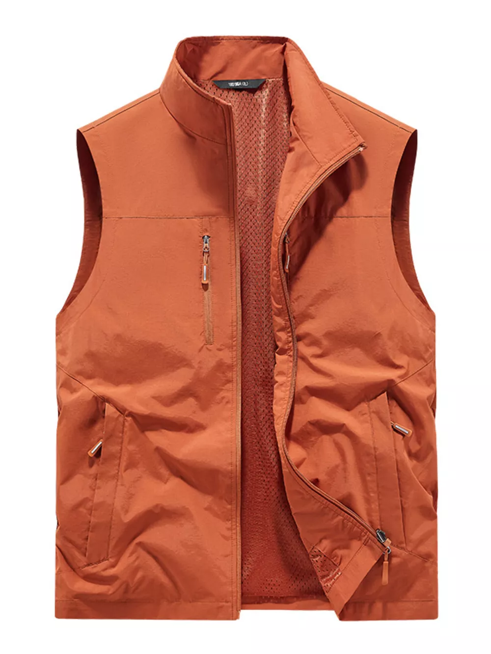 Men's Plus Size Lightweight Outdoor Zip Up Vest, image 2