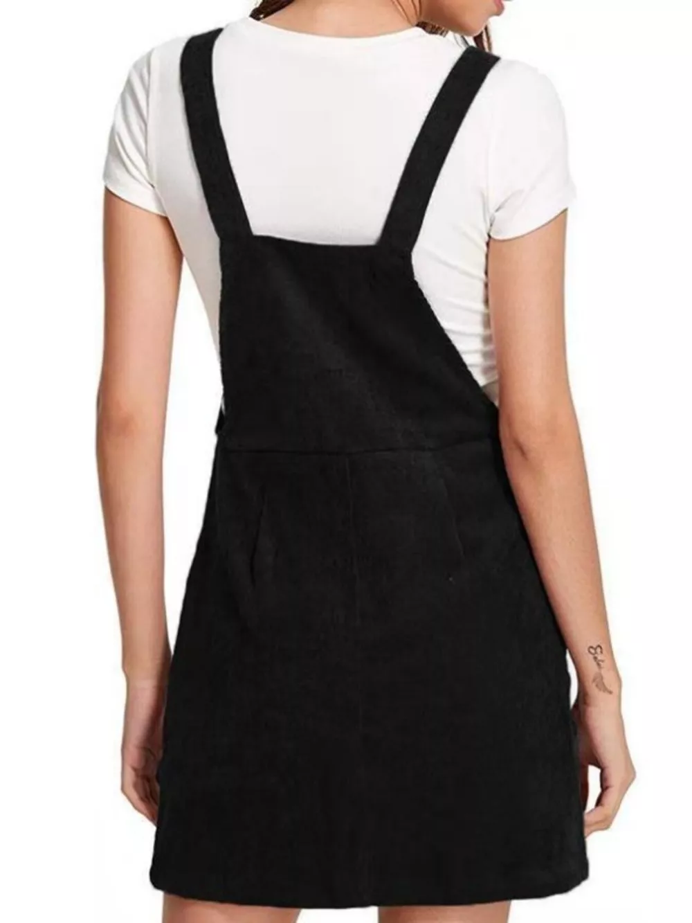 Corduroy Wide Strap Overall Dress, image 9