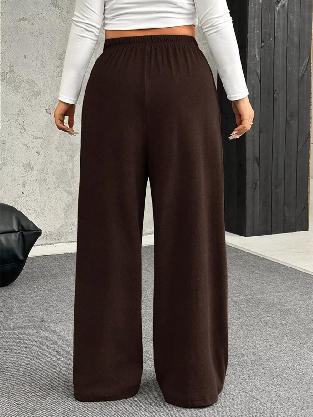 Full Size Drawstring Wide Leg Pants Plus Size, image 10