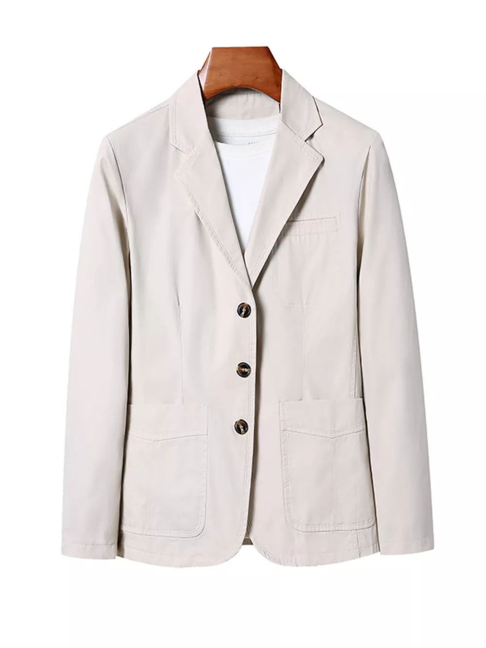 Men's Plus Size Lapel Collar Long Sleeve Blazer, image 15