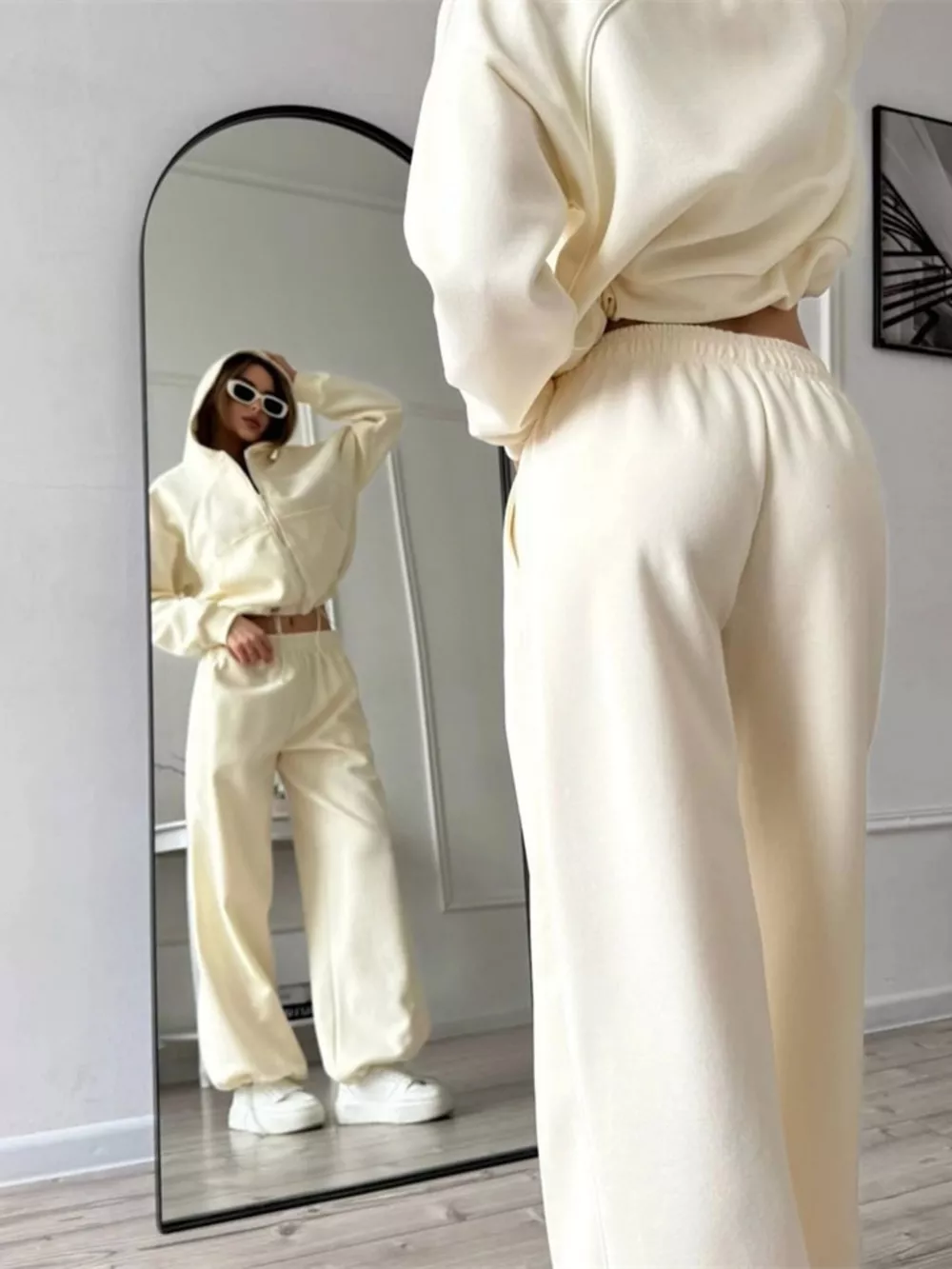 Fleece Zip-Up Hoodie and Joggers Set, image 10