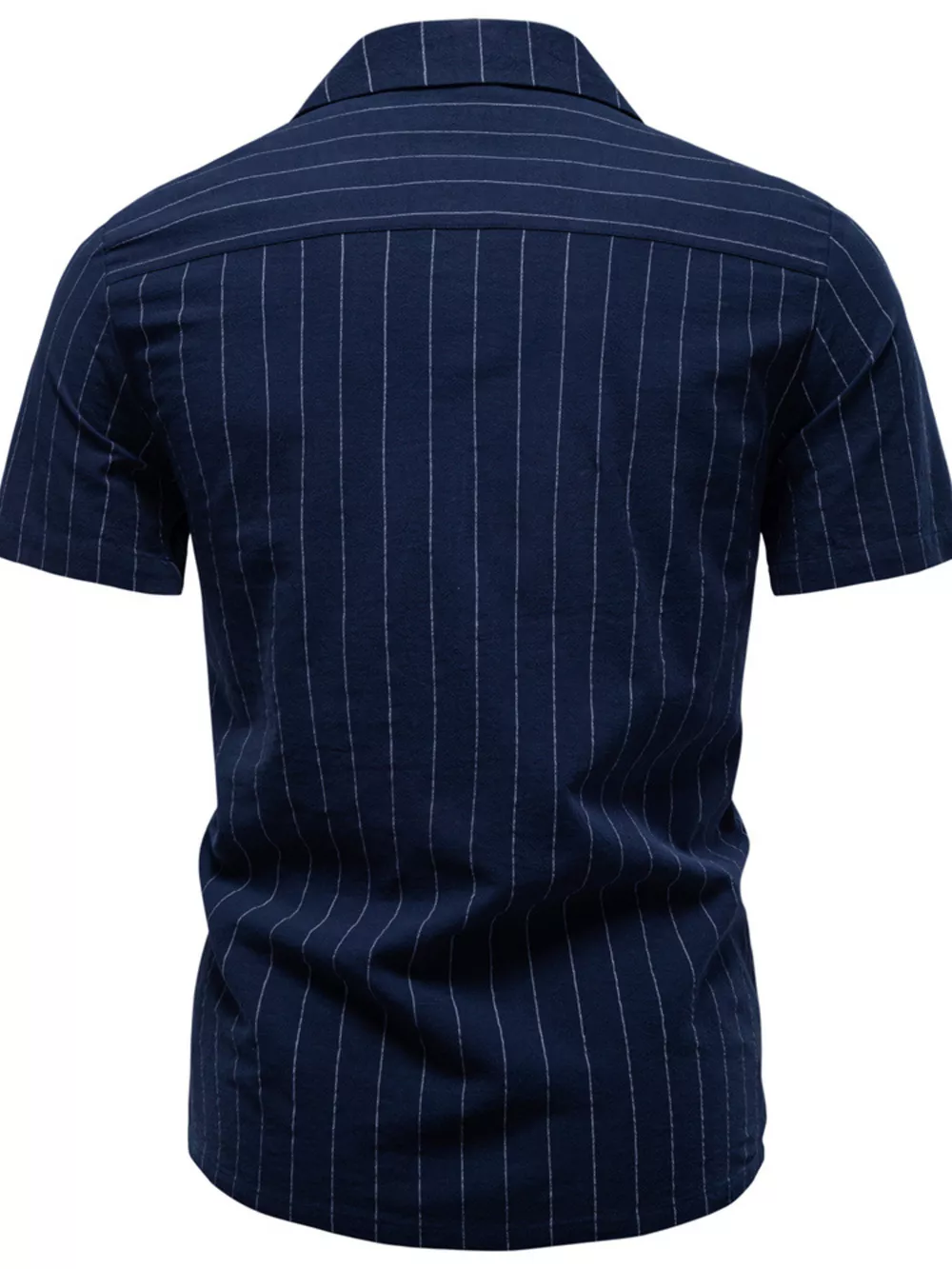 Men's Classic Striped Short-Sleeve Shirt, image 2