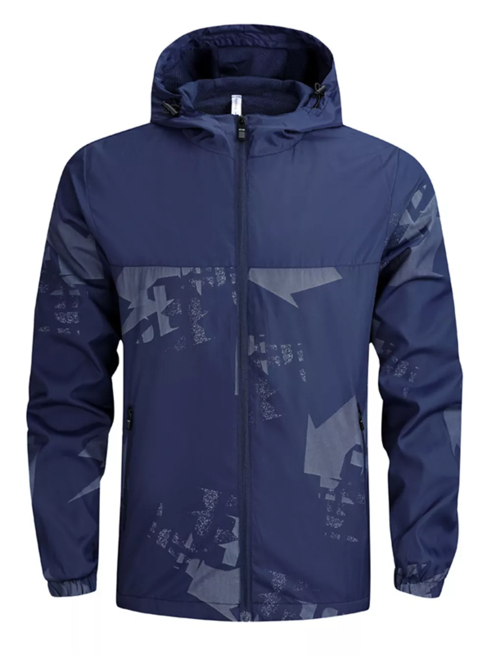 Men's Plus Size Lightweight Hooded Windbreaker Jacket, image 4