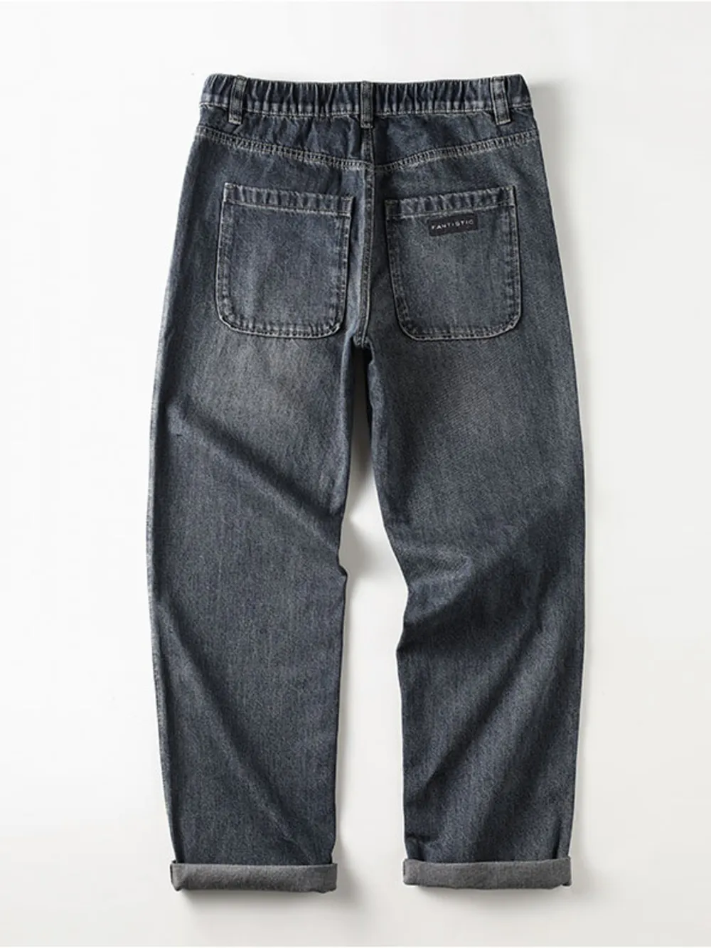 Men's Vintage Wash Wide Leg Jeans, image 4