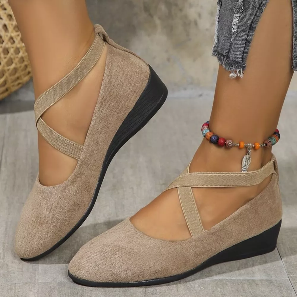 Round Toe Wedge Loafers, image 12