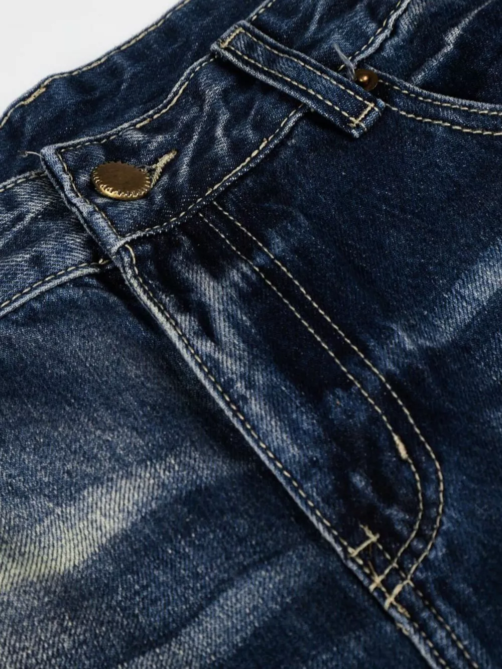 Men's Full Size Distressed Wide-Leg Bootcut Jeans Plus Size, image 3