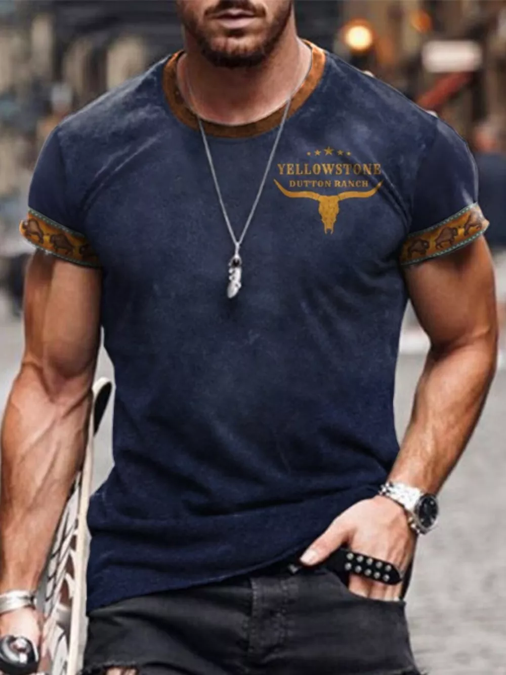 Men's Full Size Round Neck Short Sleeve T-Shirt Plus Size, image 5