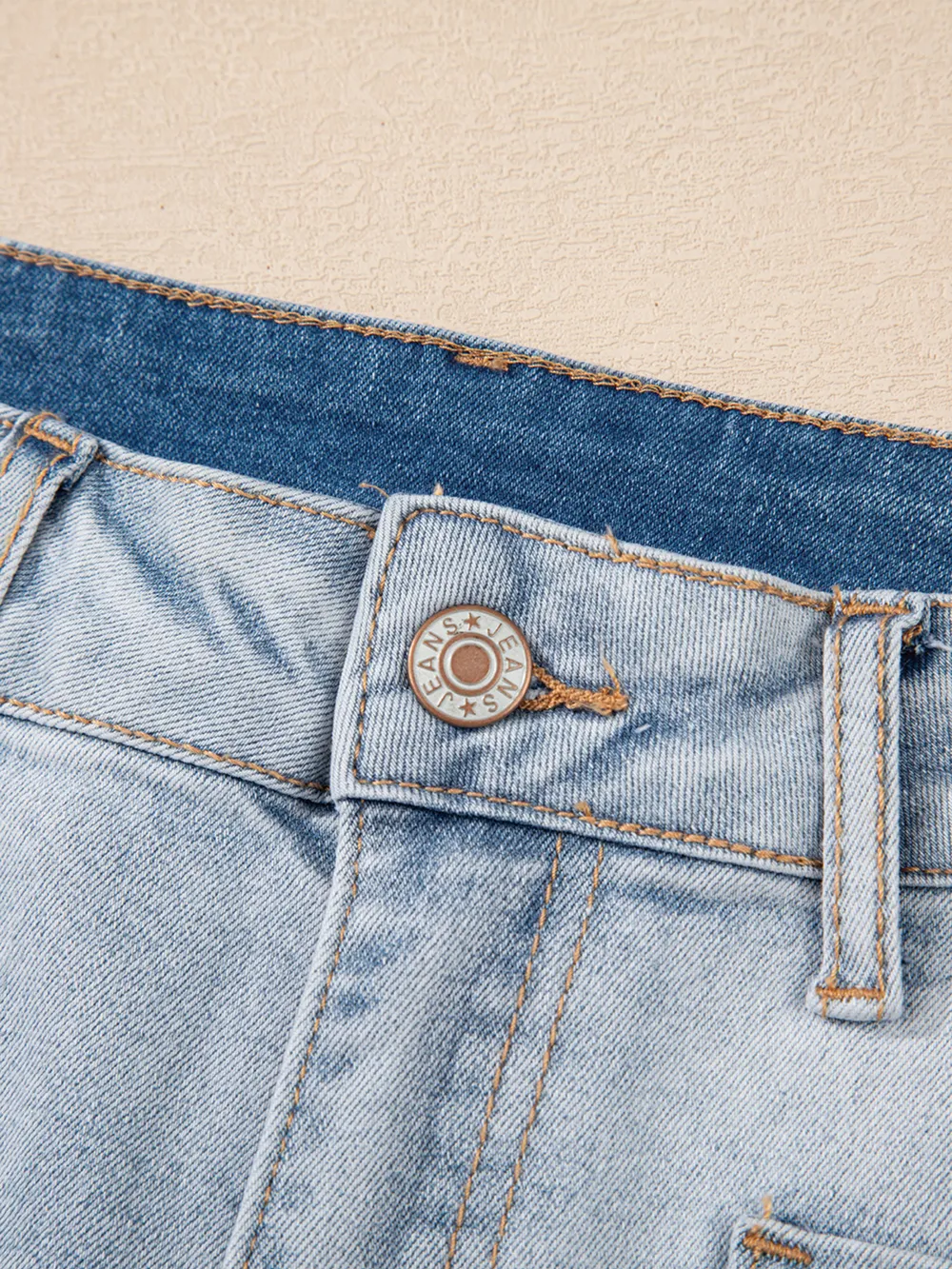 Wash High Rise Denim Shorts, image 5