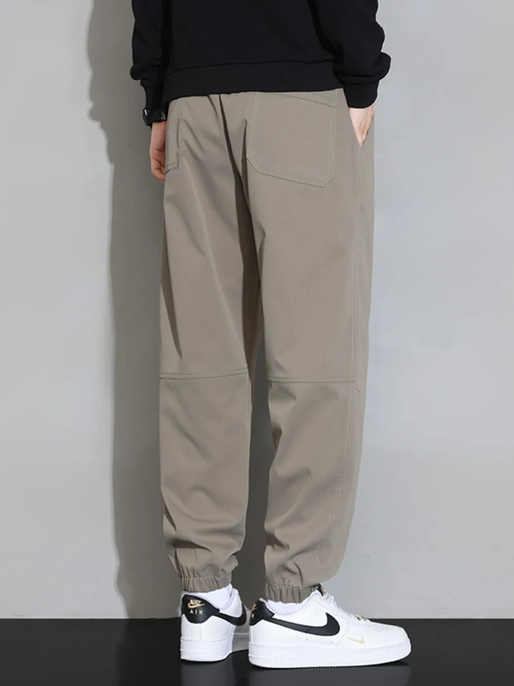 Men's Plus Size Drawstring Loose Fit Pants, image 4