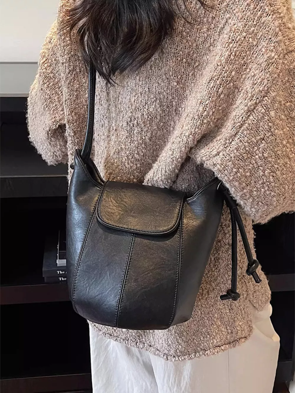 Knot Strap Bucket Crossbody Bag, image 3