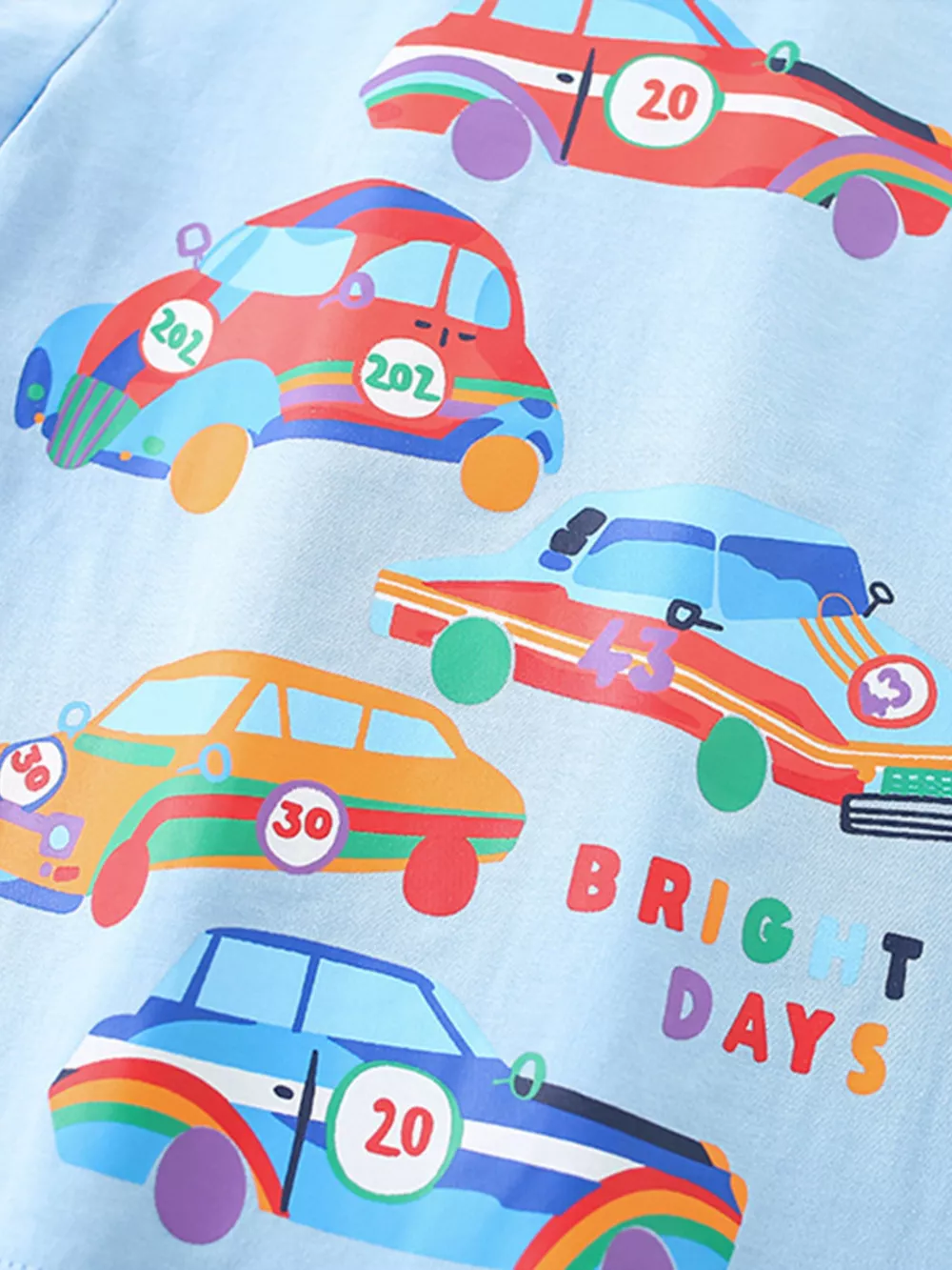Children's Car Print Crew Neck Short Sleeve T-Shirt, image 2